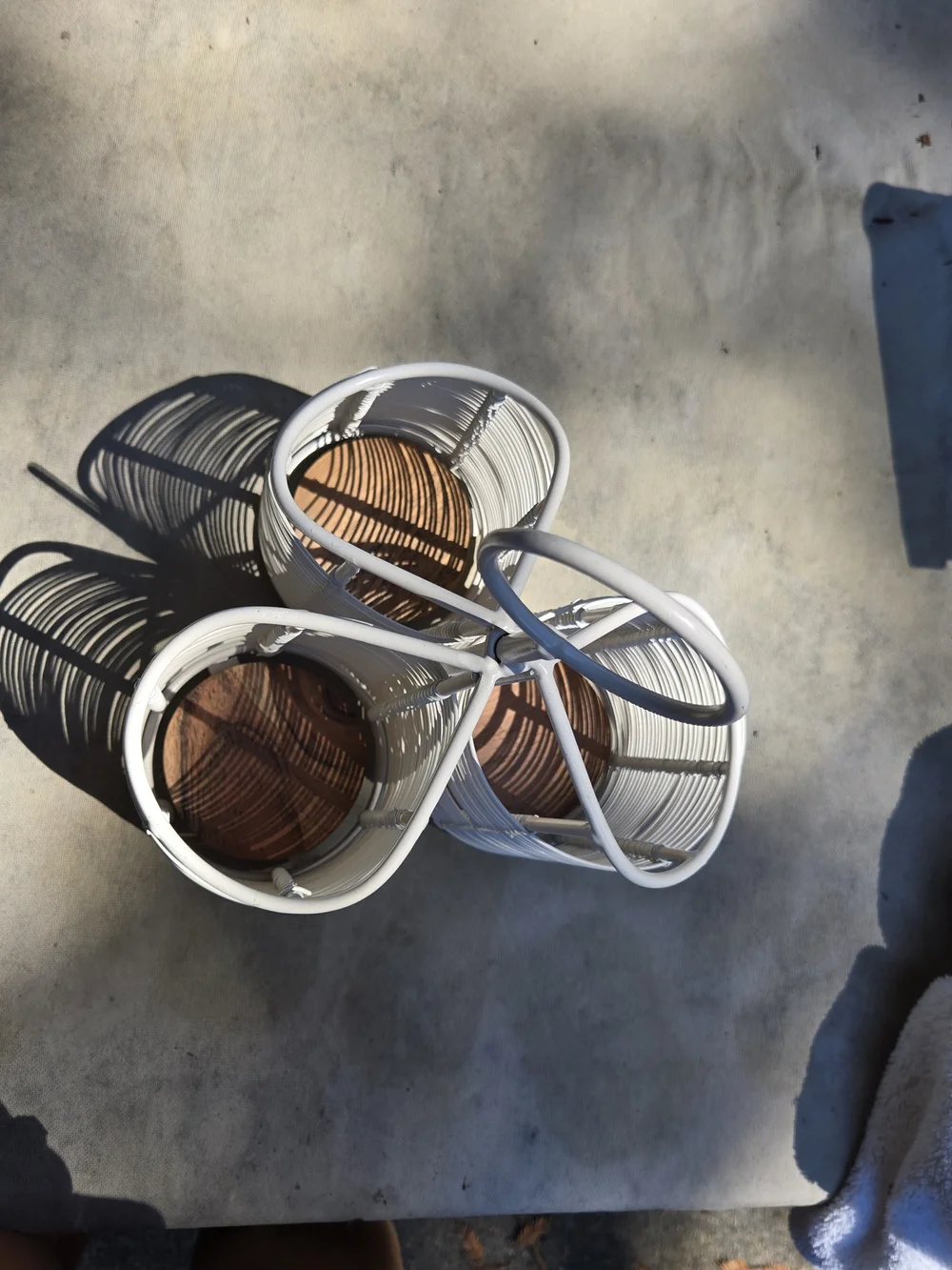 White Wire 3-Compartment Utensil Organizer
